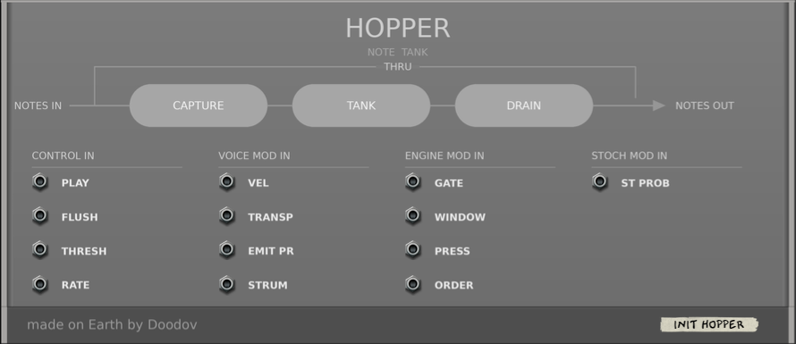 Hopper back panel