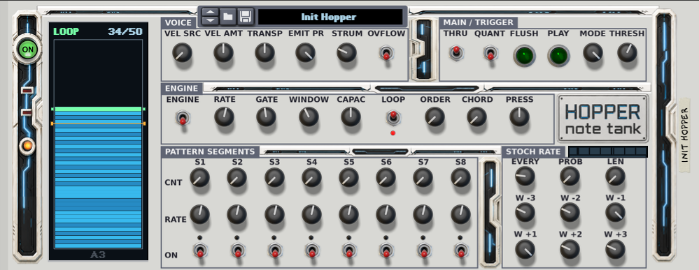 Hopper front panel